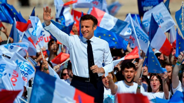 Emmanuel Macron became the first French president in two decades to win a second term on Sunday