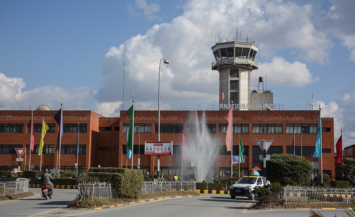 The international terminal building of Tribhuvan International Airport Kathmandu, Nepal. 