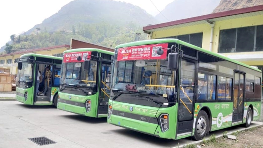 Sajha Yatayat has brought three new electric buses to Nepal to operate in the Kathmandu valley.