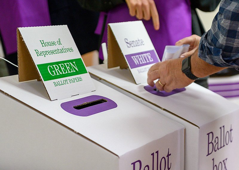 How to vote at a polling place Australian federal election 2022, Australian citizen, polling places, House of Representatives, Senate, ballot paper, Ballot box